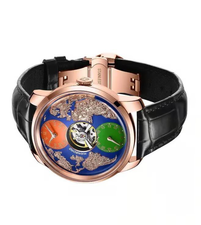 Hanboro Astroworld WorldMaster 3D Globe Open-Heart Automatic Men 44 mm 2712RG
