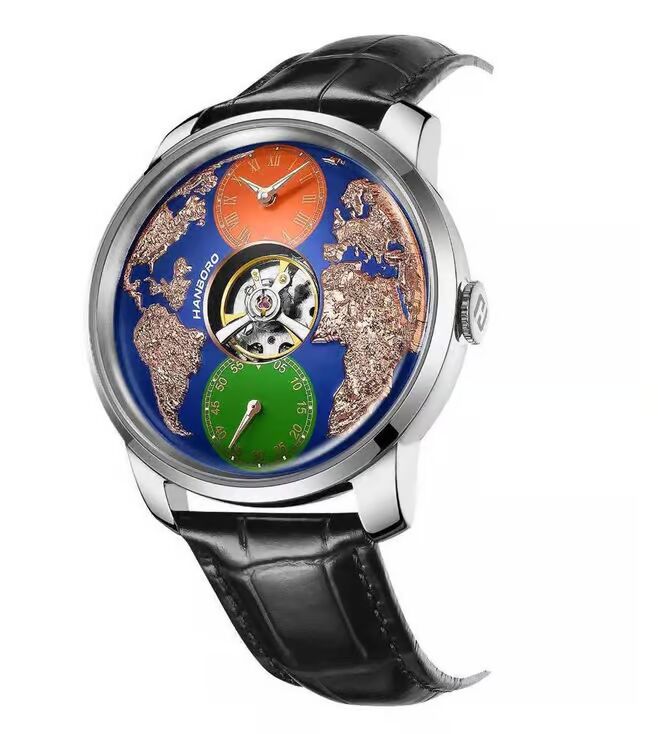 Hanboro astroworld WorldMaster 3D Globe Open-Heart Automatic Men 44 mm 2712ST