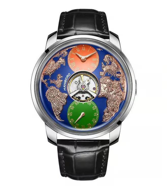 Hanboro astroworld WorldMaster 3D Globe Open-Heart Automatic Men 44 mm 2712ST