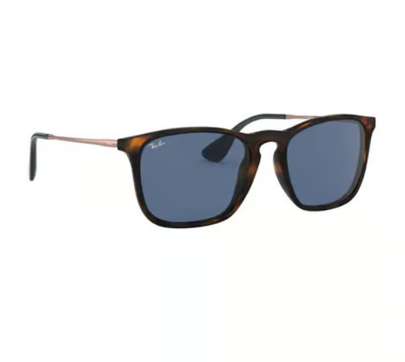 RAY-BAN Men UV Protected Blue Lens Square Sunglasses