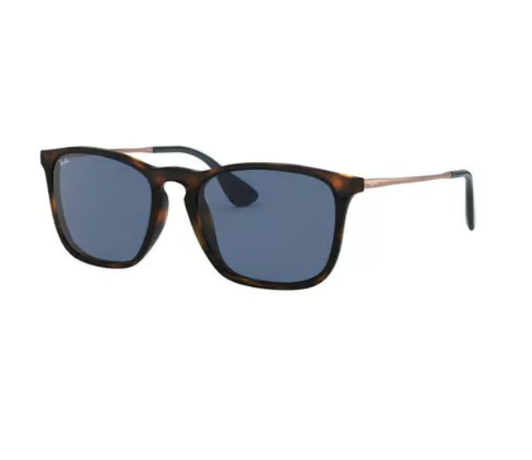 RAY-BAN Men UV Protected Blue Lens Square Sunglasses