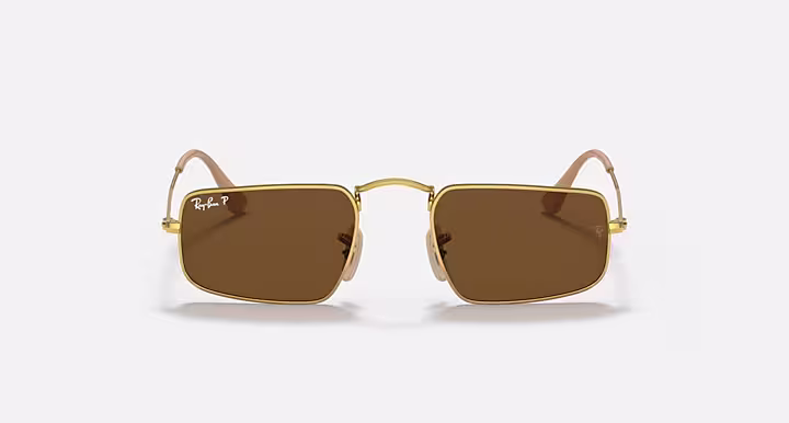 Brown Evolution Rectangular Unisex Sunglasses