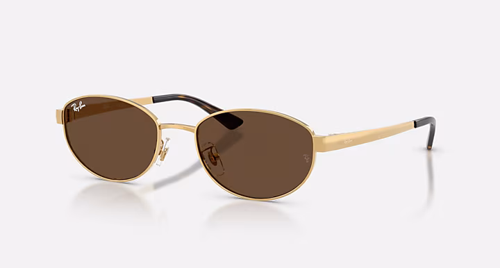 RAYBAN Arista Gold and Dark Brown