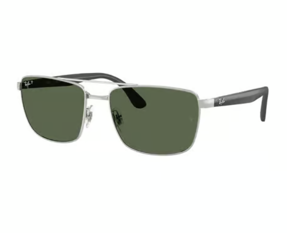 Ray-Ban Unisex Polarized Green Lens Rectangle Sunglasses