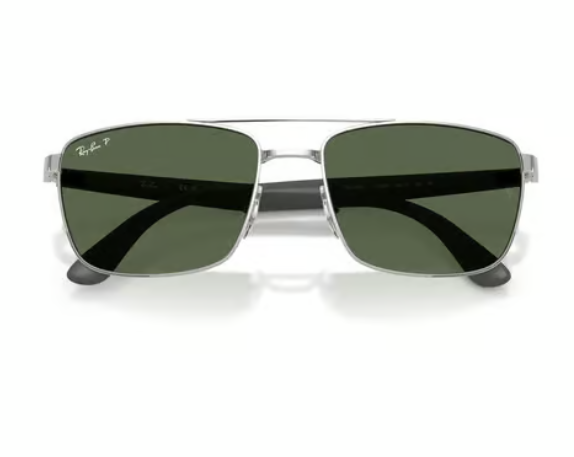 Ray-Ban Unisex Polarized Green Lens Rectangle Sunglasses