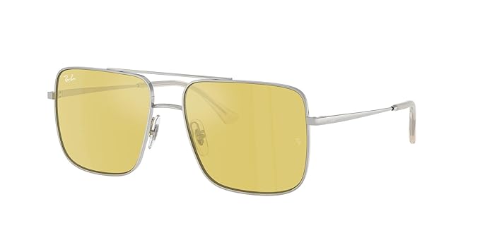 Ray-Ban Unisex UV Protected Yellow Lens Square Sunglasses