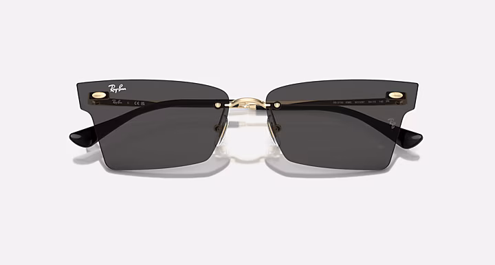 RAYBAN Pulse Unisex UV Protected Grey Lens Irregular Sunglasses