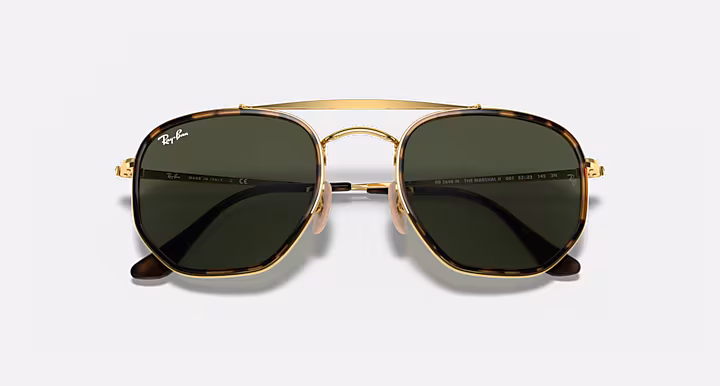 RAYBAN MARSHAL II Sunglasses in Arista Gold and G-15 Green