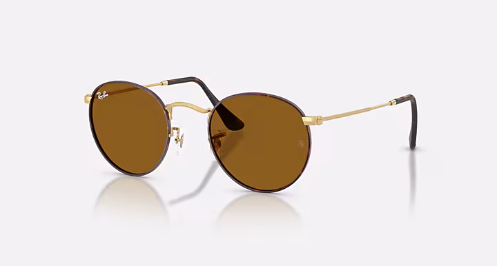 RAYBAN ROUND METAL Sunglasses in Matte Havana