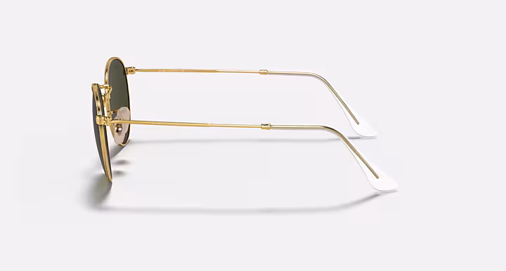 Rayban ROUND METAL Sunglasses in Arista Gold and G-15 Green