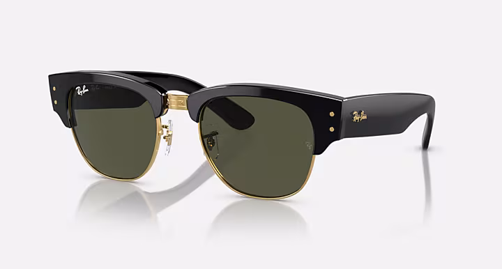 MEGA CLUBMASTER Sunglasses in Black On Gold