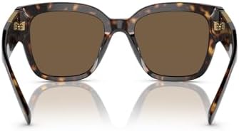 Versace VE 4437U 10873 Havana Plastic Square Sunglasses Brown Lens