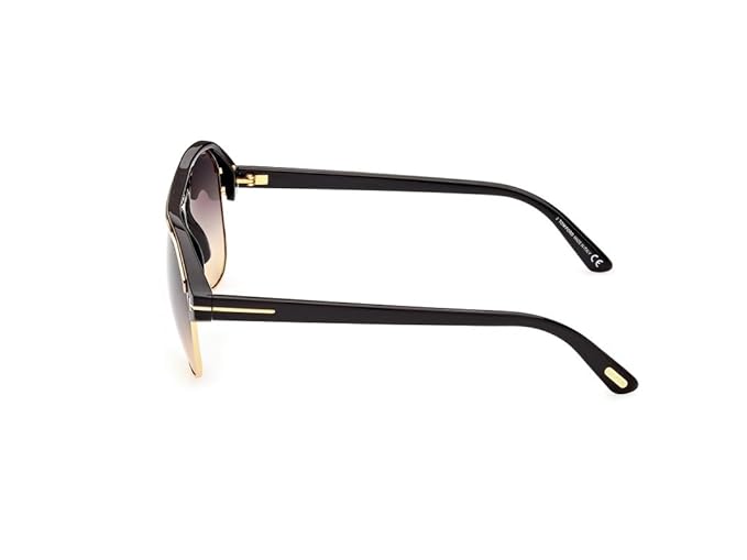 Tom Ford | UV Protected + Blue Blocked Filter Sunglasses for Men | Aviator Shaped - Full-rim Black Frame