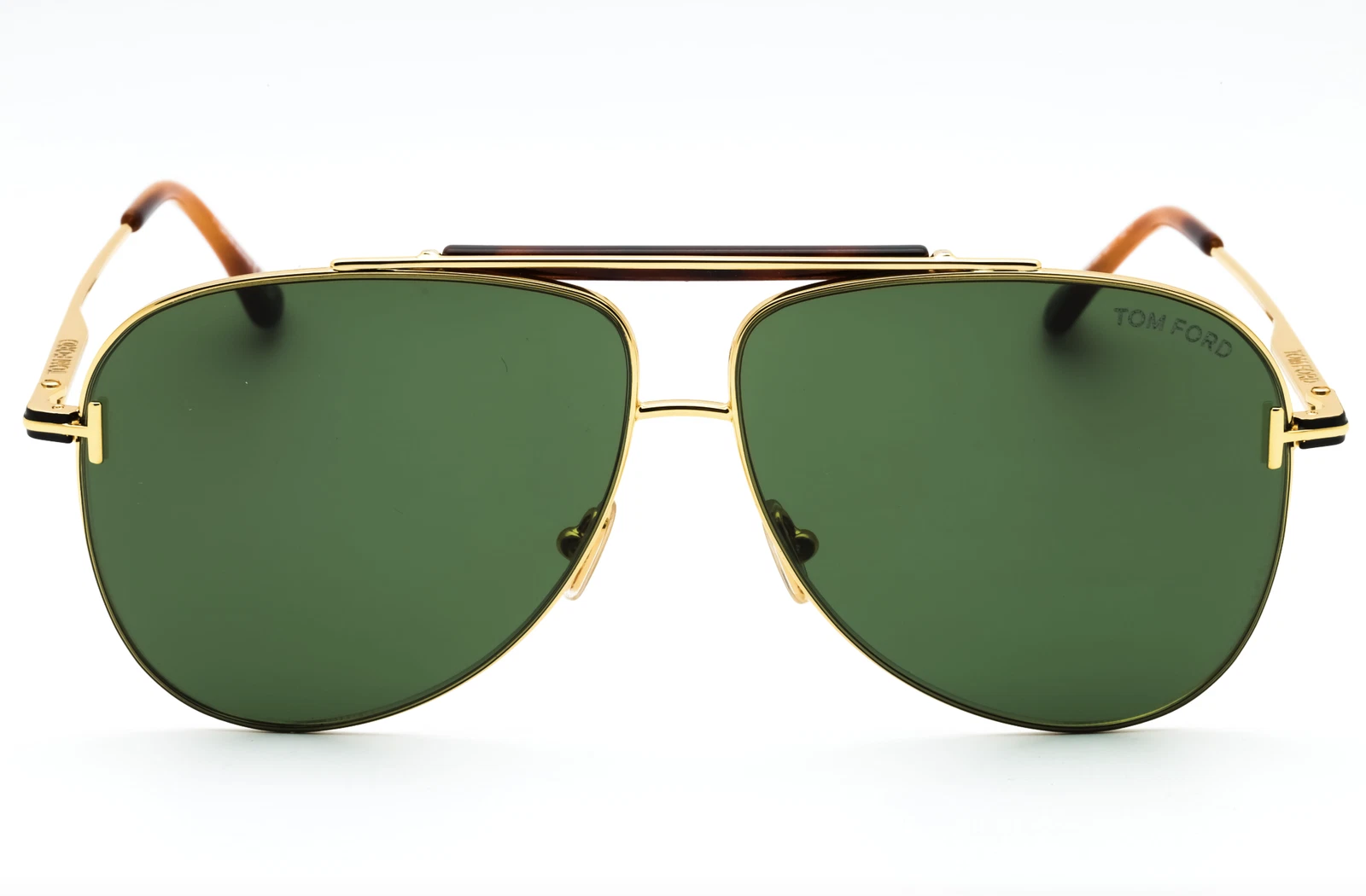 TOM FORD BRADY  Sunglasses Deep Gold Frame Green Lenses 60mm