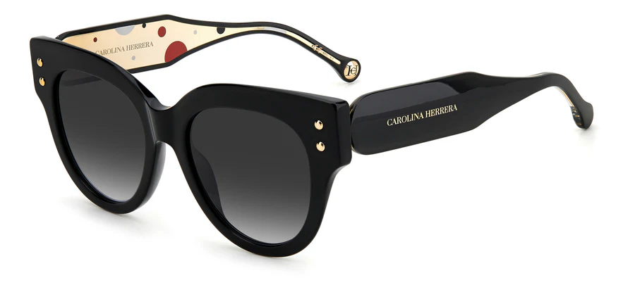 Carolina Herrera Black/ Dark Grey Shaded Lens