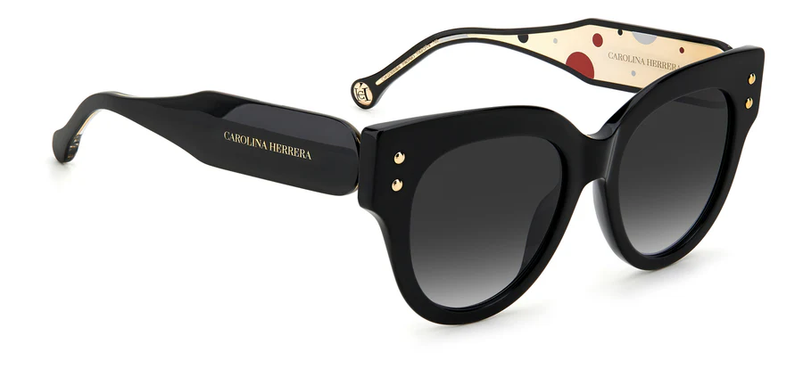 Carolina Herrera Black/ Dark Grey Shaded Lens