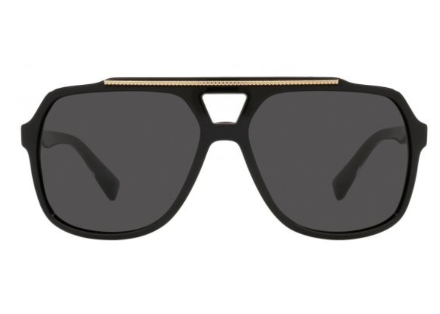 DOLCE & GABBANA Full Rim Pilot shaped Black coloured Sunglasses