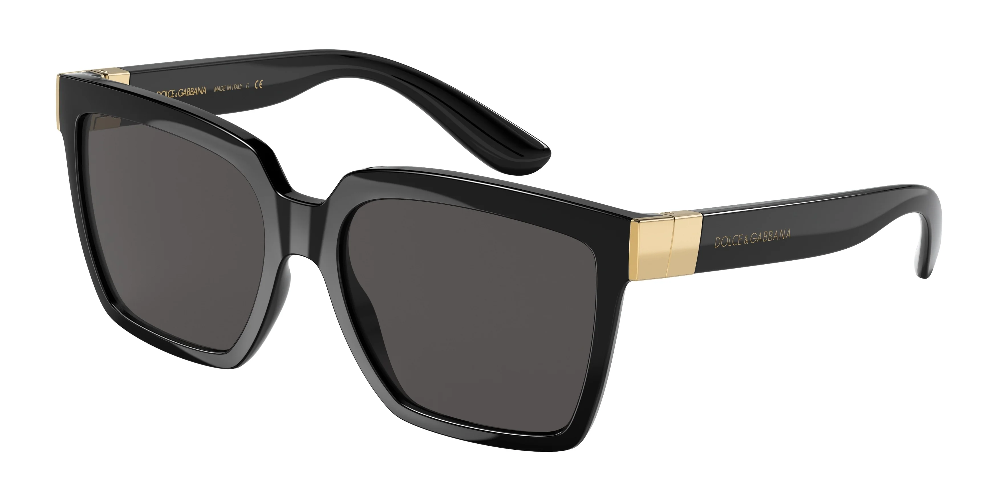 Dolce & Gabbana Sunglasses BLACK w/DARK GREY 56mm