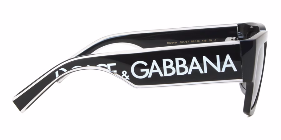 Dolce & Gabbana Sunglasses BLACK w/DARK GREY 52mm