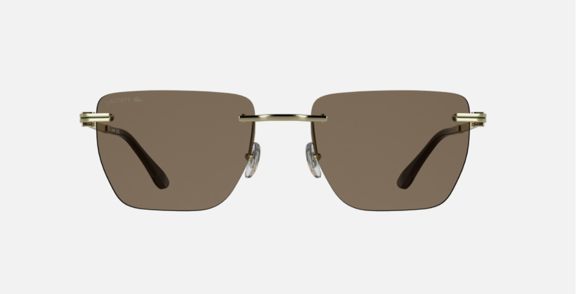 LACOSTE Matte Gold/Brown Sunglasses