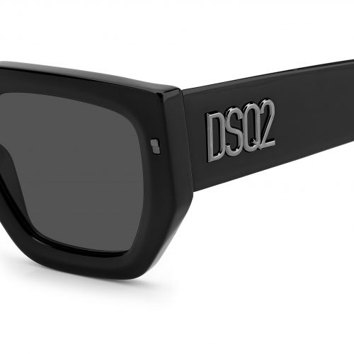 DSQUARED2 Black Rectangular Unisex Sunglasses