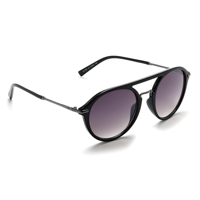 FCUK French Connection Men's Round sunglasses Grey Frame, Grey Lens