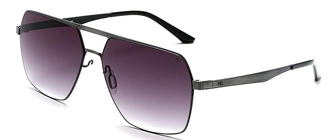 FCUK French Connection Gradient Rectangular Men Sunglasses - (FC 7583 C2 S | 60 | Grey Colour Lens)