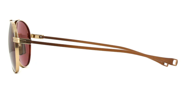 Dita  Lancier Unisex Polarized Gold Aviator Sunglasses