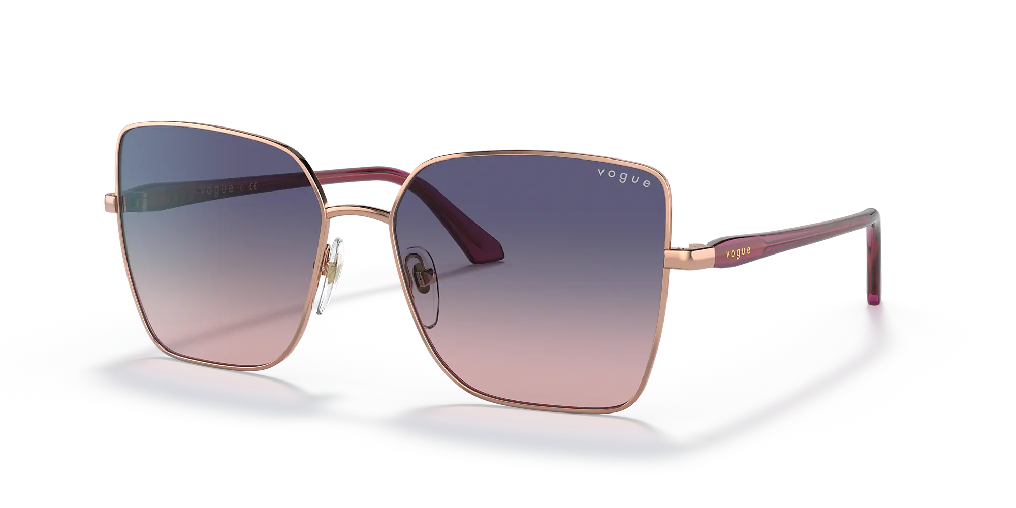 Vogue Sunglasses Rose Gold - Pink Gradient for female