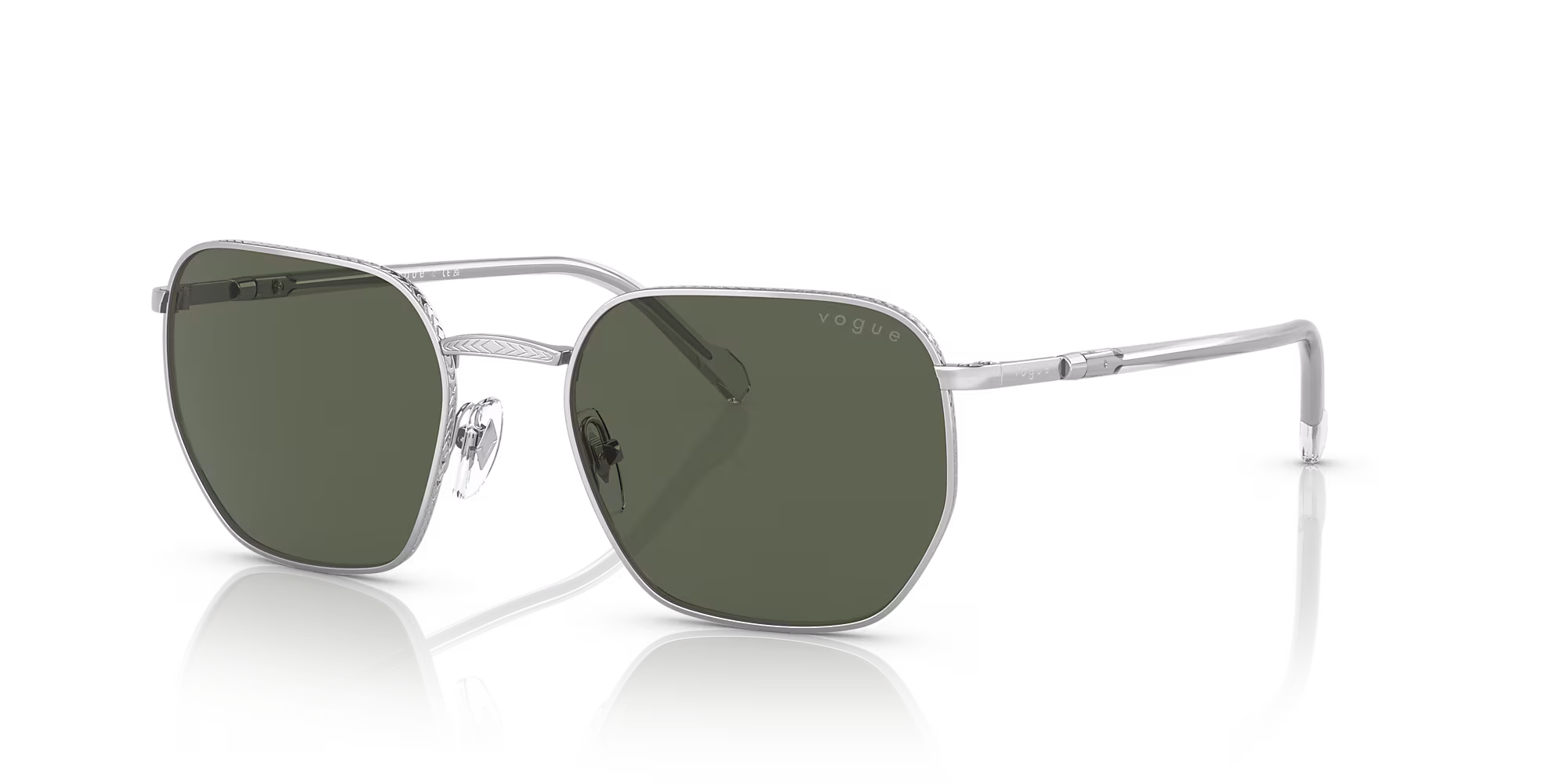 Vogue Sunglasses Silver - Dark Green - Metal