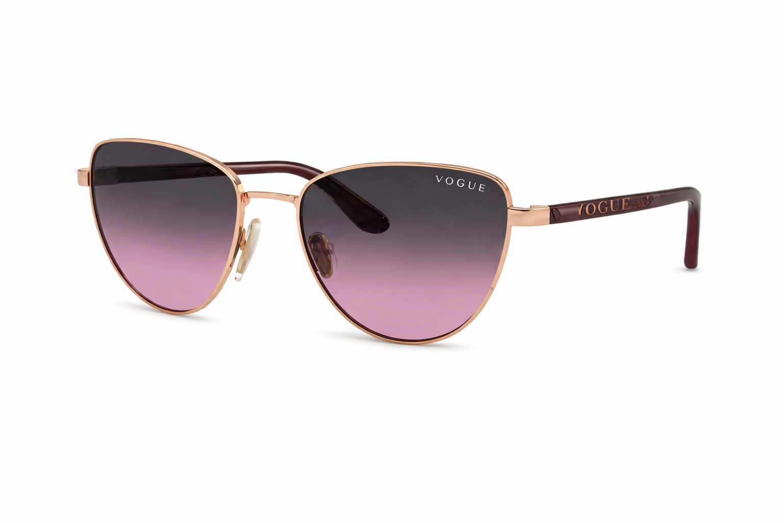 Vogue Eyewear Women Gradient Purple Lens Round Sunglasses