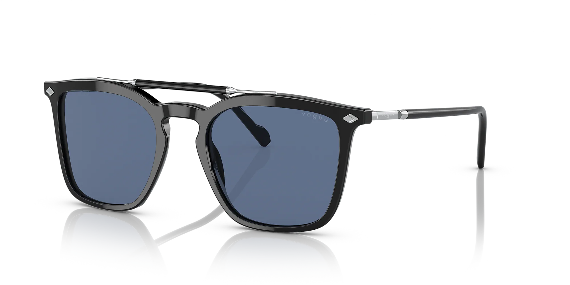 Sunglasses - Black - Dark Blue - Acetate