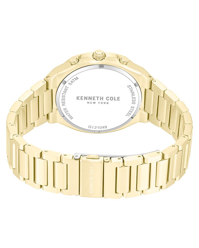 Kenneth Cole Quartz Chronograph Green Dial Golden Stainless Steel Strap Watch For Men