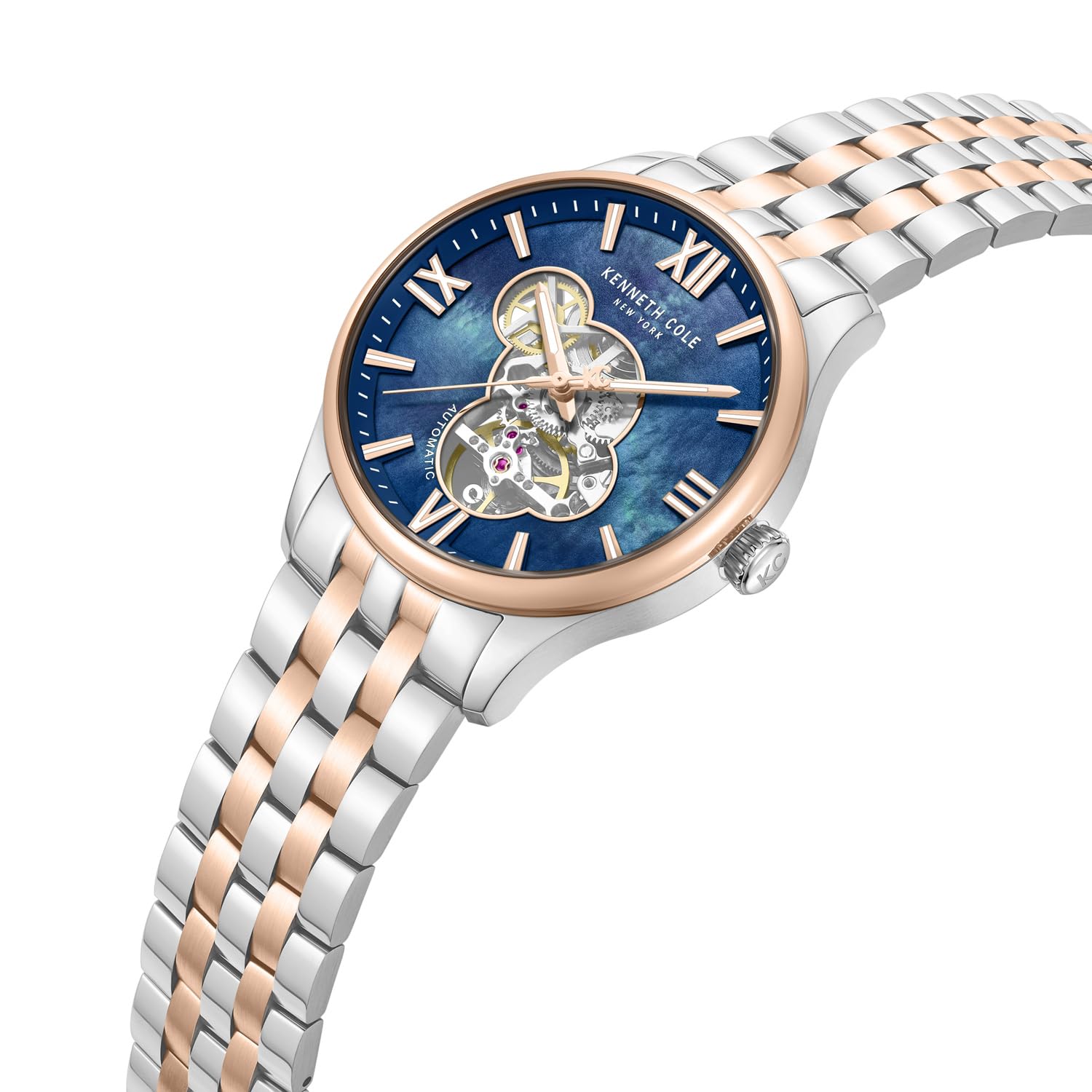 Kenneth Cole Automatic Analog with Blue Dial Multicolor Stainless Steel Strap Watch for Men