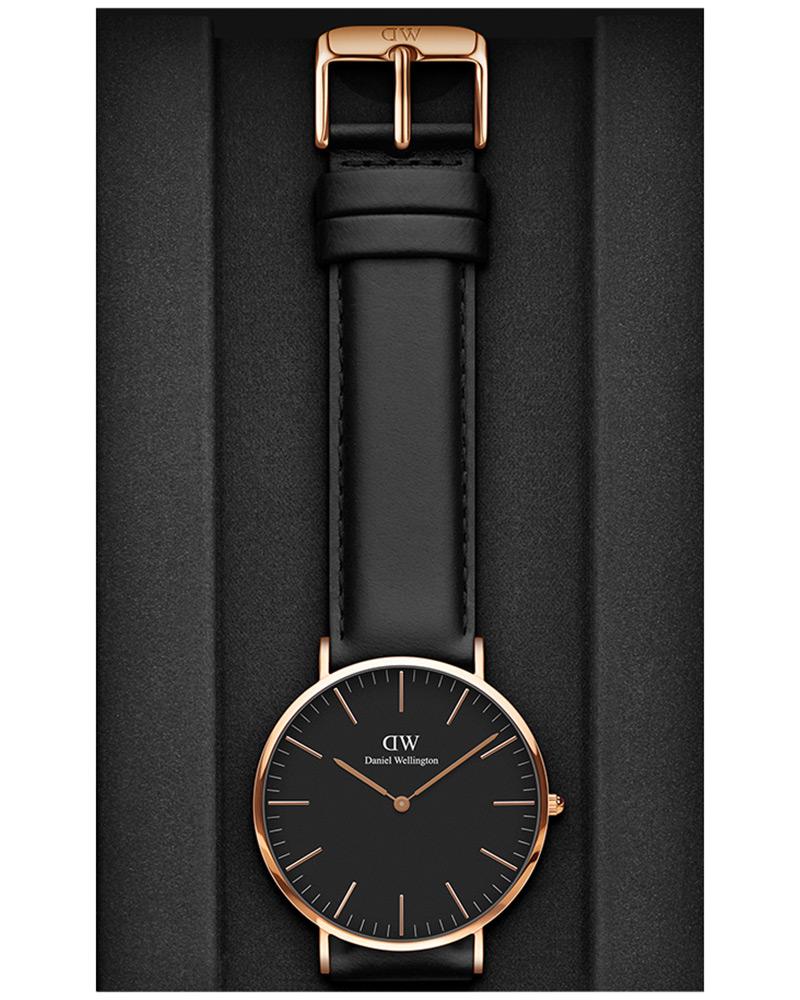 DANIEL WELLINGTON Classic Sheffield Black Rose Gold