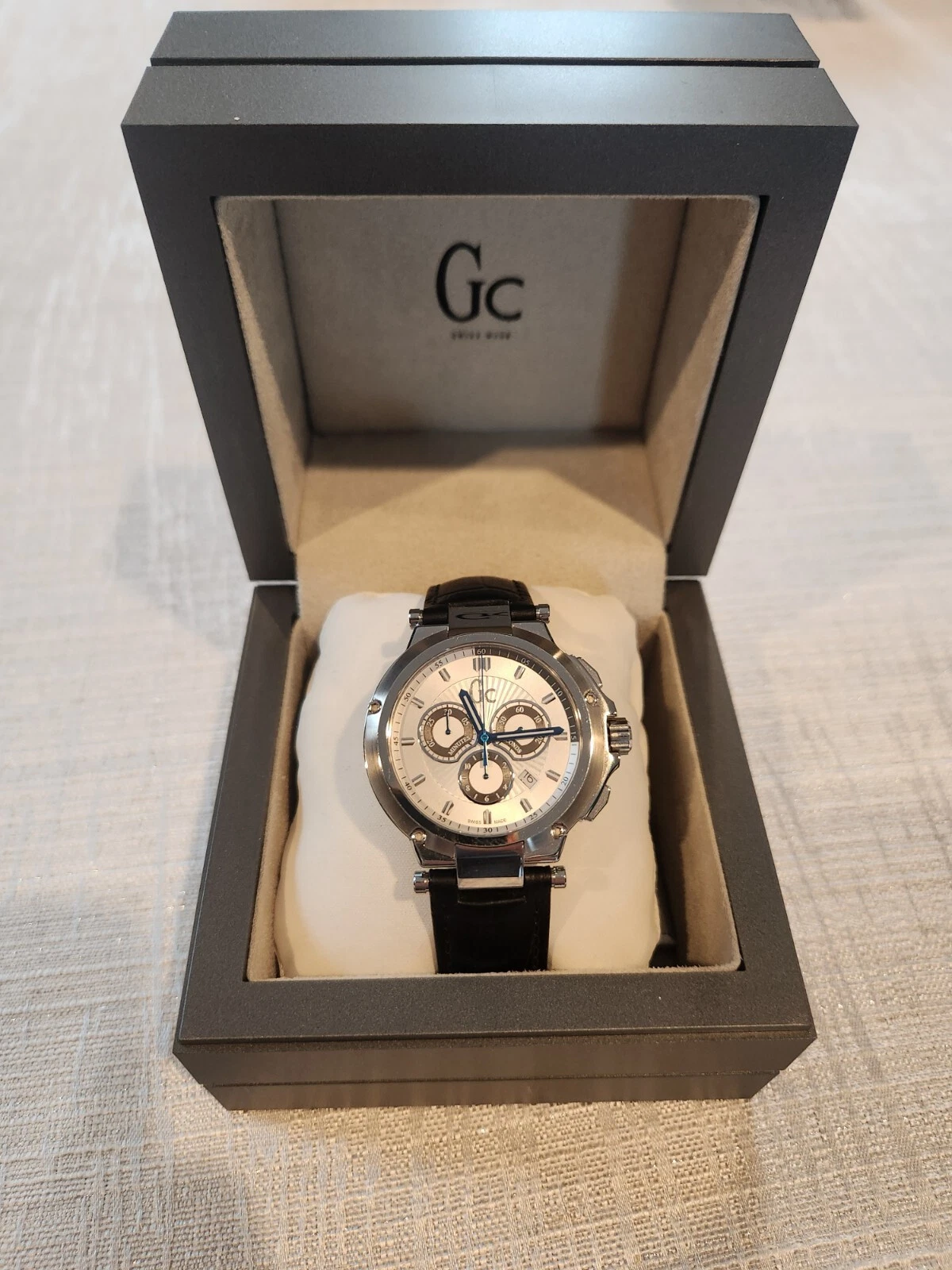 Guess Collection GC-4 Executive 43mm Black Leather Strap Men's Watch X66009G1S