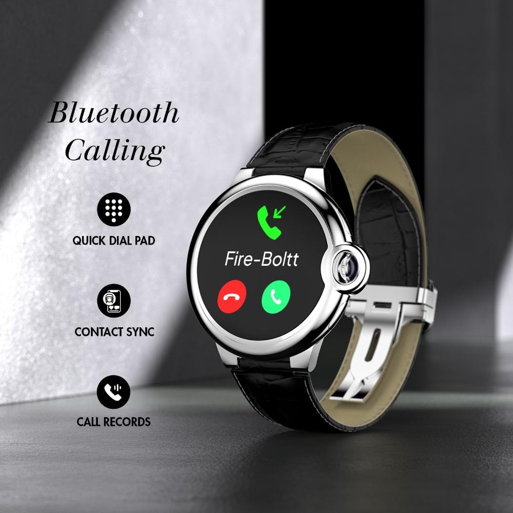 Fire-Boltt Topaz 3.30 cm (1.3 Inch) Round Luxury Smartwatch with Bluetooth Calling, Voice Assistant, Multiple Sports Modes, 360 Health Tracking