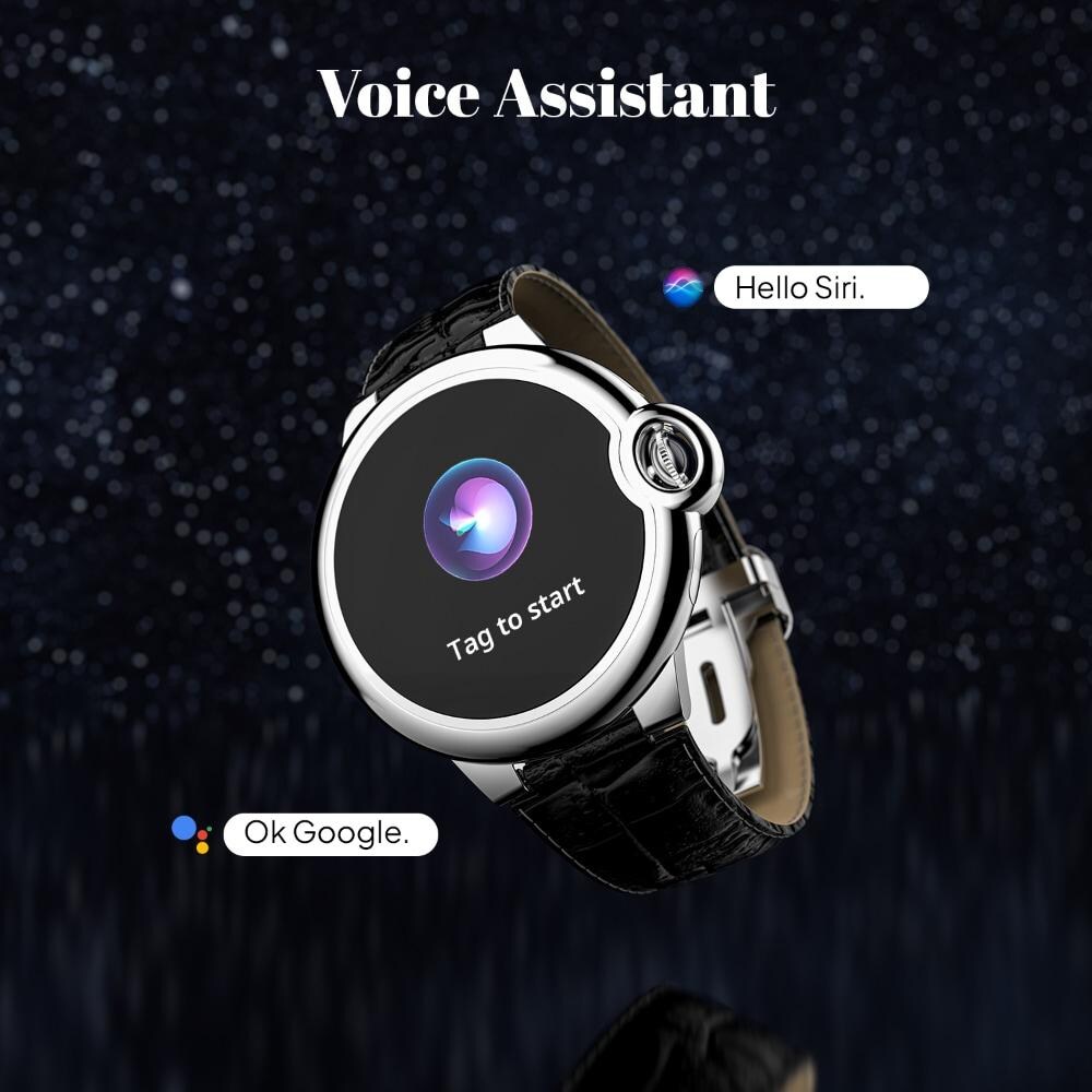 Fire-Boltt Topaz 3.30 cm (1.3 Inch) Round Luxury Smartwatch with Bluetooth Calling, Voice Assistant, Multiple Sports Modes, 360 Health Tracking