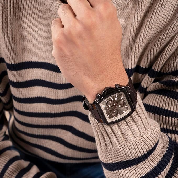 Guess Collection Tonneau 44mm Beige Dial Analog Men Watch