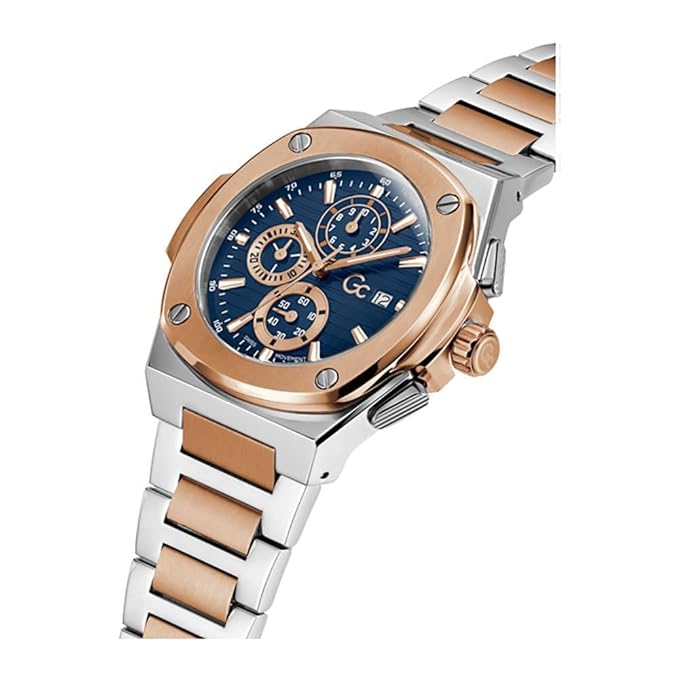 Guess Collection Round 44mm Blue Dial Analog Men Watch