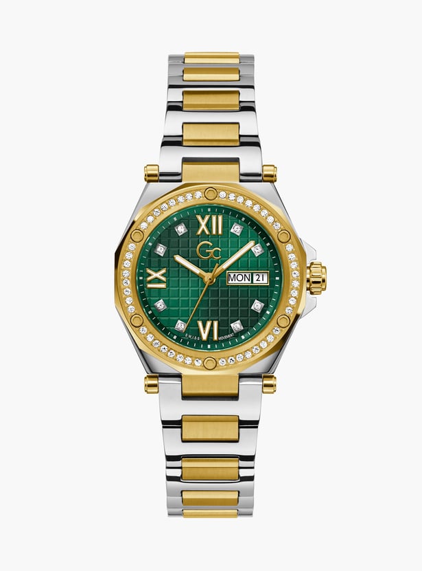 legacy lady Women Quartz Green Dial Analog Stainless Steel Watch