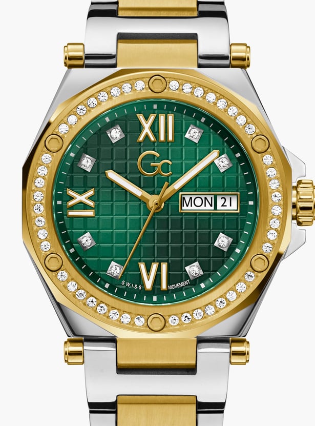 legacy lady Women Quartz Green Dial Analog Stainless Steel Watch