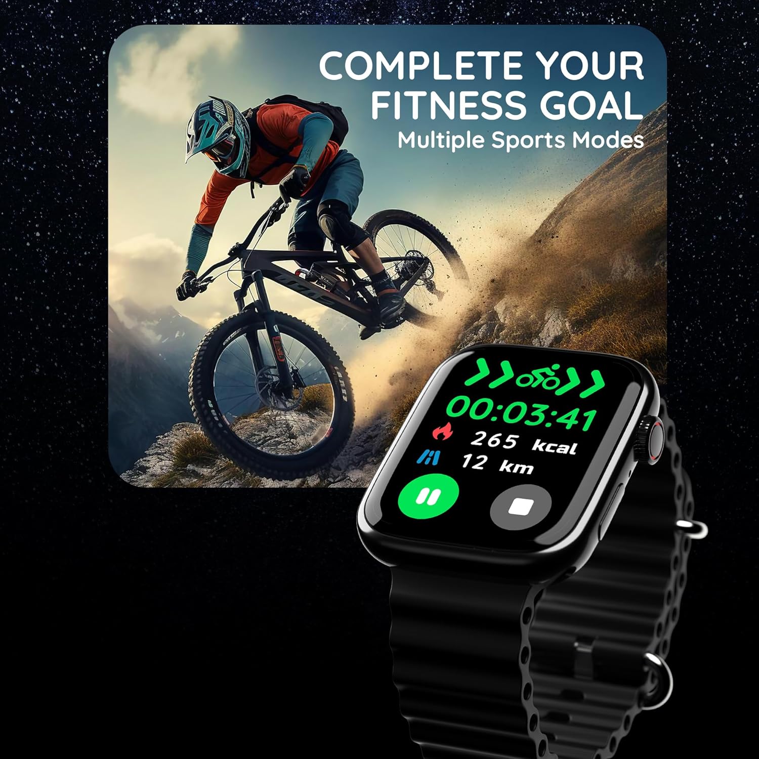 Pebble Zest 1.83" (4.64 cm) HD Display, BT Calling, Health Suite, SPO2, Zen Mode, Multiple Watch Faces, Step Pedometer, Multiple Sports Modes.