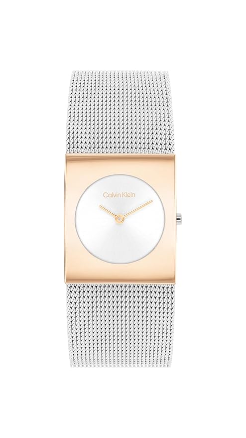 Ck Pulse Women Quartz Dual Tone Dial Analog Mesh Watch