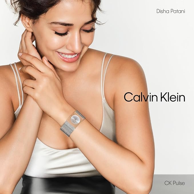 Ck Pulse Women Quartz Dual Tone Dial Analog Mesh Watch