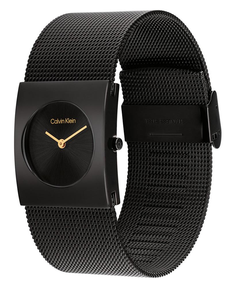 Ck Pulse Women Quartz Black Dial Analog Mesh Watch