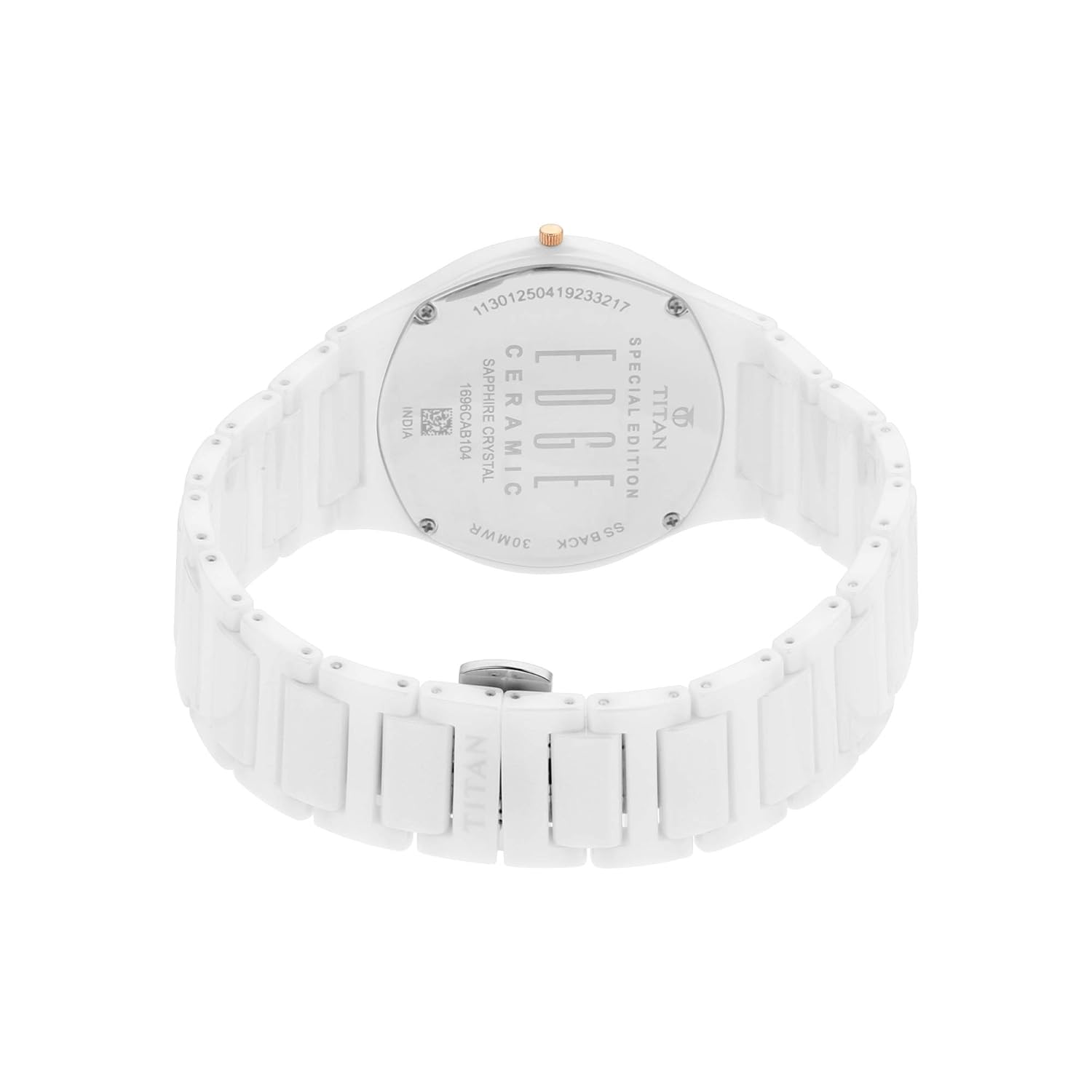 Titan Edge Ceramic White Dial Analog Ceramic Strap watch for Men