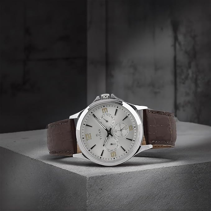 Titan Analog Silver Dial Men's Watch