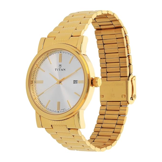 Titan Analog OffWhite Dial Men's Watch