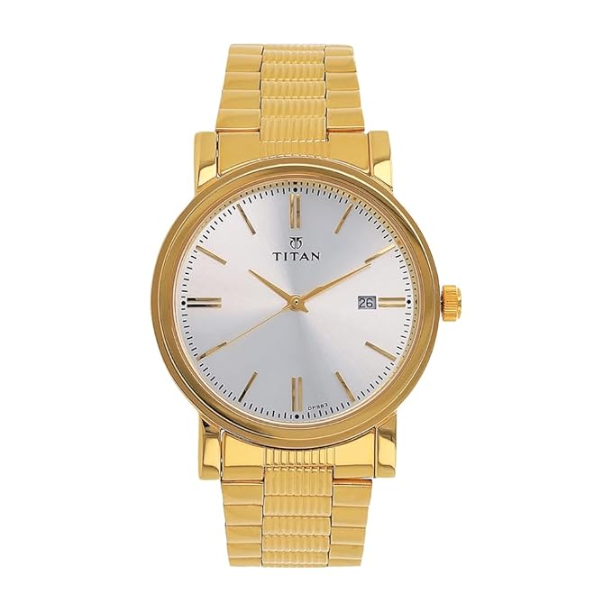 Titan Analog OffWhite Dial Men's Watch